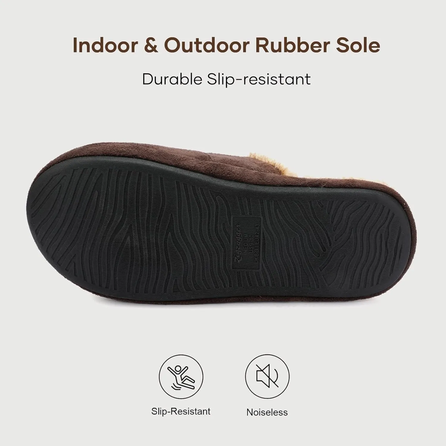 Zigzagger Mens Mocozy Scuff House Slippers Indoor